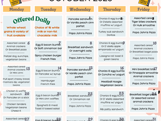 October Food Menu
