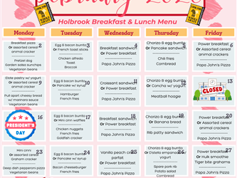 February Food Menu
