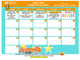June Menu